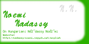 noemi nadassy business card